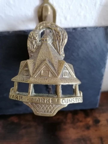 Brass Door Bell Yarn Market Dunster 13 cm tall for yarn lovers with a door shop Cover