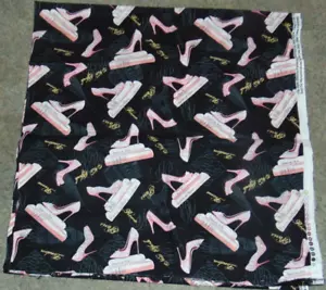 Fabric Remnant City Style David Textiles Black Pink 2 1/3 Yards 44 Inches Wide - Picture 1 of 2