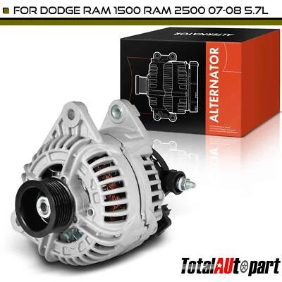 New Alternator for Dodge Ram 1500 Ram 2500 Ram 3500 136A 12V CW 7-Groove Pulley - Image 1 of 4