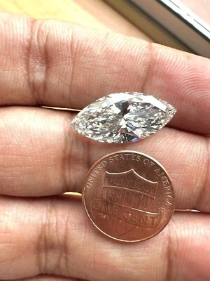8.06 Ct MARQUISE Cut G Color SI1 Clarity IGI Certified Lab Grown CVD Diamond - Image 1 of 4