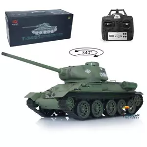 1/16 Henglong 7.0 Plastic Soviet T34-85 RTR IR BB 2.4GHz RC Tank 3909 Model - Picture 1 of 11
