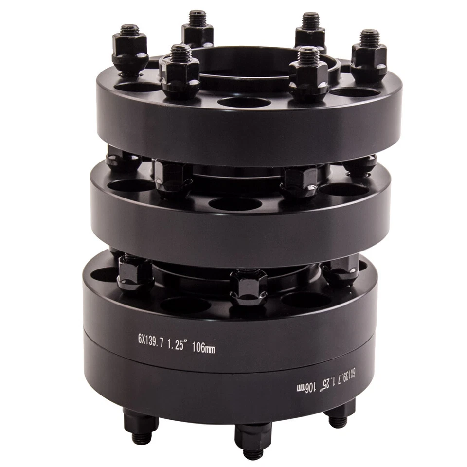 (4) 32mm 6x139.7 Wheel Spacer Adapters 12x1.5 Studs 106mm Hub Centric for Toyota
