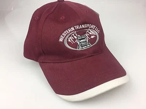 Western Transport Trucking Maroon Gray Hat / Cap New With Tag - Picture 1 of 5