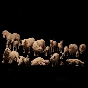 Farm Tier Figuren 1:32 Miniaturen unbemalt 1/32 Bauernhof Diorama Modellbau - Bild 1 von 102