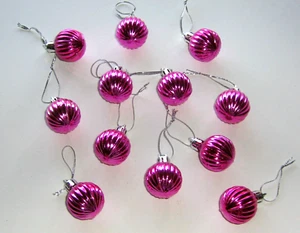 Halloween Pomegranate Red Pumpkin Ornaments 12 Balls Non Shatter 1  1/8," 29mm - Picture 1 of 3