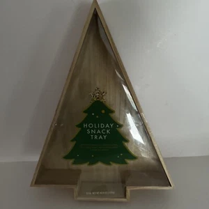 Wooden Holiday Snack Tray - Christmas Tree Shape - Free Shipping - Picture 1 of 6