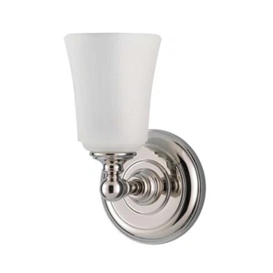 Lampada da Parete Lampada da Bagno Vetro Opale LED Pavimento Luce Specchio Cromo - Foto 1 di 4