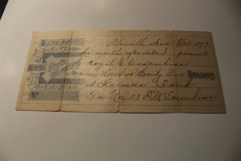 MORRILL KANSAS 1897 - PROMIORY NOTE. FARMERS BANK Cover