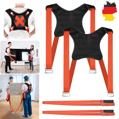 4Tlg Tragegurte Umzug 2 Person Tragegurt Transportgurt Hebegurt Möbel Tragegurte - Bild 1 von 4