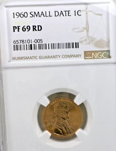 1960 Small Date Lincoln PF-69 RD - Picture 1 of 2