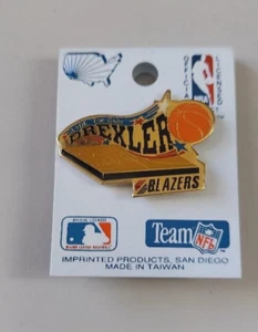 NBA Portland Trail Blazers Clyde "The Glide" Drexler Pin Baloncesto Estampado 1991 - Imagen 1 de 3