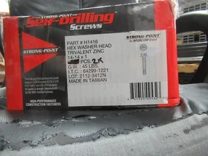 Intercorp H1416 #14-14 x 1" Sechskantwaschkopf selbstbohrende Schraube (Menge 100) - Bild 1 von 2