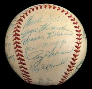 1955 Washington Senators Harmon Killebrew Rookie Team Signed AL Baseball JSA COA - Picture 1 of 7