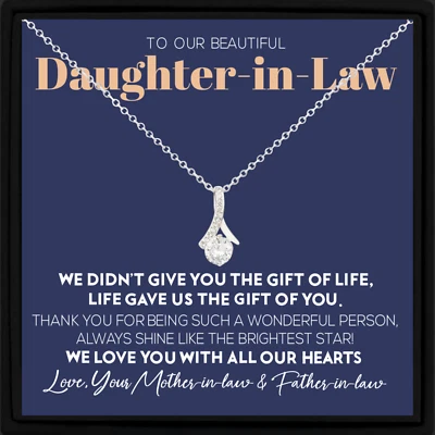 Gift For Our Daughter In Law Necklace Gift for Daughter in Law Wedding Day Gift - Image 1 of 4