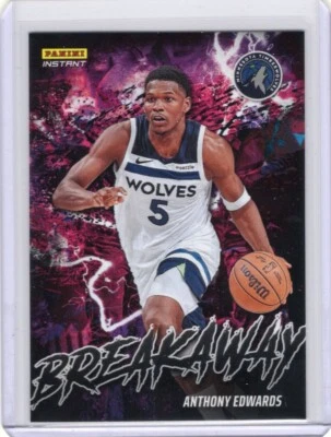 2024/25 PANINI INSTANT NBA BREAKAWAY B18 ANTHONY EDWARDS TIMBERWOLVES 1/1355 - Image 1 of 2