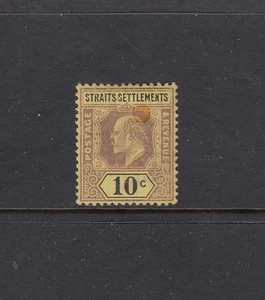 MALAYA, STRAITS SETTLEMENTS: 1902-03 KEVII Crown/ CA Wmk 10¢ SG 115 £26, MVLH. - Picture 1 of 2