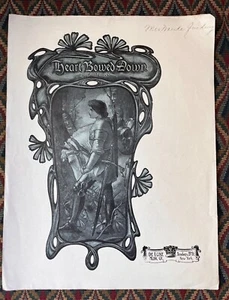 Partituras de colección Heart Bowed Down 1918, Balfe, De Luxe Music Co - Imagen 1 de 3