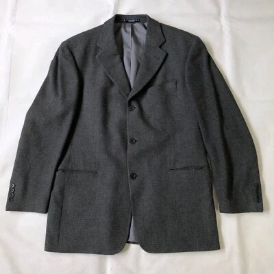 Hugo Boss 美国复古 Einstein 3 按钮羊毛西装外套 Loden 绿色 状况极佳 — 第 1/4 张图片