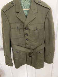 Chaqueta Abrigo de Lana Uniforme Verde Vestido Militar de la Marina de los Estados Unidos de Colección para Hombres - Imagen 1 de 19