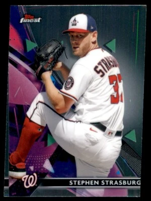 2021 Topps Finest #51 Stephen Strasburg Miscut - Image 1 of 4