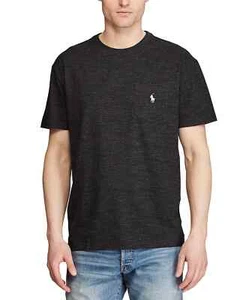 Camiseta Polo Ralph Lauren Para Hombre Calce Clásico Cuello Redondo Bolsillo Negra Brezo XS - Imagen 1 de 8
