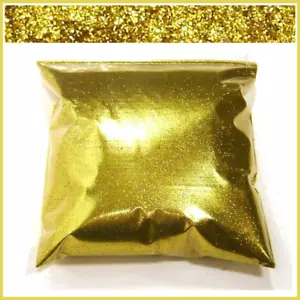 11oz Rich Gold .008" Shiny Custom Fine Metal Flake - Bulk Paint Additive (325ml) - Picture 1 of 5