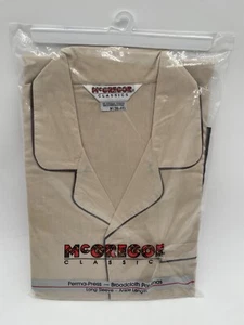 McGregor Classics Men's Pajamas Size Medium Long Sleeve Ankle Length Tan New - Picture 1 of 4