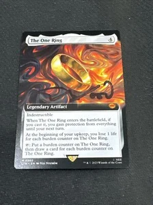 MTG LOTR The One Ring Extended Art firmato da Elijah Wood JSA COA - Foto 1 di 4