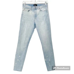 Pantalones de mezclilla Gap para mujer talla 6 28R tiro alto lavado claro blanqueado desgastado 28R - Imagen 1 de 11