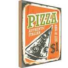 Holzschild 18x12 cm Pizza best in town 1$ Italian Essen & Trinken