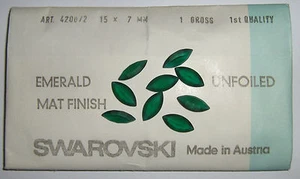 Swarovski 4200/2 Mat Finish Vintage Navettes Stones 15x7 mm. Navetta Sat. Glass - Imagen 1 de 10