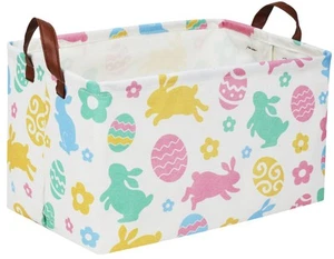 Rectangular Easter Baskets, Easket Basket for Kids.Bunny Easter Basket with H... - Picture 1 of 6