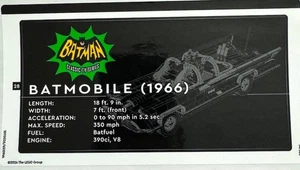 LEGO STICKER SHEET #2 ONLY FOR 76328 CLASSIC TV SERIES BATMOBILE From Set New - Picture 1 of 1