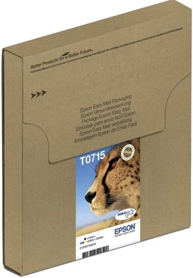 Confezione 4 cartucce inchiostro multipack originali Epson T0715 Cheetah nuove con scatola TO715 - Immagine 1 di 2