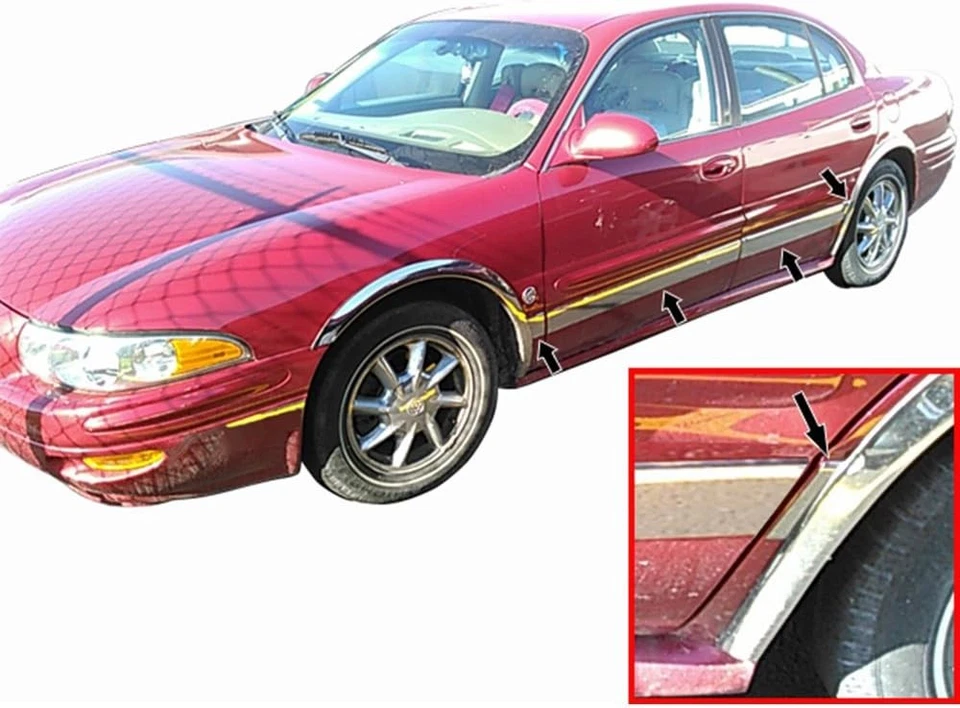 Body Side Molding 3.5" Wide (8pc) for 2000-2005 Buick Lesabre  - Image 1 of 4