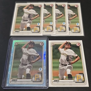 (6) Jared Jones 1st Edition RC 2020 Bowman mit Sky Blue Foil Ref #BD-70 PIRATES - Bild 1 von 1