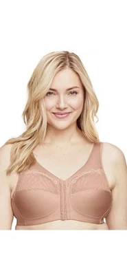 Sujetador Glamorise #1210 Figura Completa MagicLift Forma Natural Cierre Frontal 38 I Toffee Foto 1 de 4