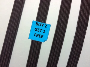 1 Yard of 1/4 inch Black Elastic (SOFT & STRETCHY!) BUY 2 GET 1 FREE! - Picture 1 of 1