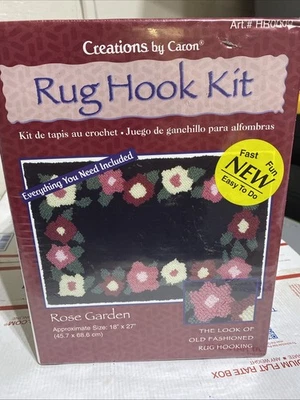 NEW VTG Caron Latch Hook Kit - Rose Garden 18" X 27" Rug Size - Image 1 of 2