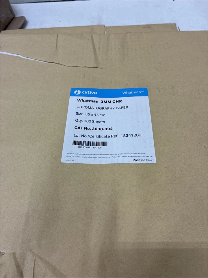(100/Pk) Papel Cromatográfico WHATMAN 3MM CHR 35x45 cm 3030-392 Foto 1 de 1