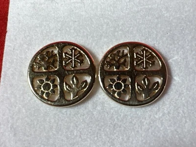 Aretes circulares redondos de cuatro estaciones de oro 14k James Avery retirados Foto 1 de 3
