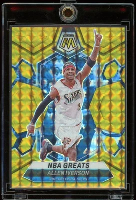 2023-24 Panini Mosaic ALLEN IVERSON Gold Mosaic NBA Greats /10 - Image 1 of 2