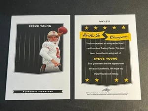 2012 Leaf Legends BLANK BACK PROOF Champions MISSING AUTO/FOIL Steve Young - Picture 1 of 2