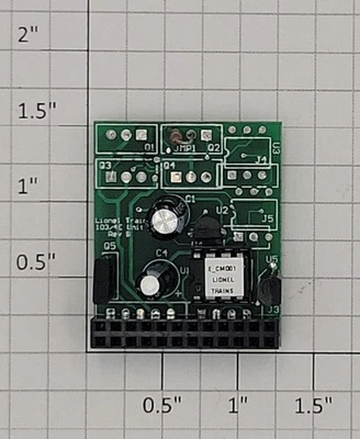 Lionel 103/4E Electronic Reversing Unit PCB Circuit Board Rev. B with CMD01 Chip - Image 1 of 2