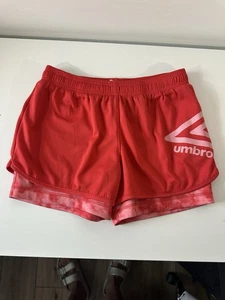 Umbro Shorts Girls XLarge 14/16 Salmon Red Athletic Wear Kids Sports Bottoms - Picture 1 of 3