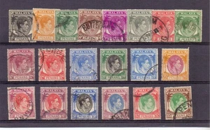 MALAYA - PENANG 1949-52 GVI DEF. SET ( 20 ) SG3-22 FINE USED CAT £70 - Picture 1 of 1