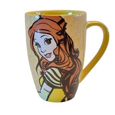 Taza de café amarilla Bella y Bestia de los parques de Disney taza 5" auténtica Tailandia Foto 1 de 4