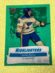 Jordan Kyrou SP 2022-23 Upper Deck S2 #HL-21 HIGHLIGHTERS - St. Louis Blues - Picture 1 of 2