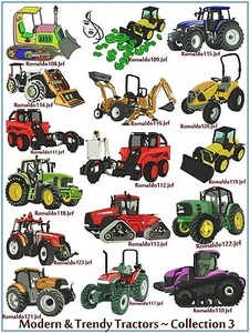 Modern & Trendy Tractors Collection 3 -16 Special Designs -will post a CD to you - Picture 1 of 3