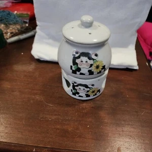 Small Cow Themed Ceramic Candle Warmer with Shade - Picture 1 of 3